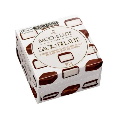 Bombom de Sorvete Bacio di Latte 12 Unidade Com 90g Cada